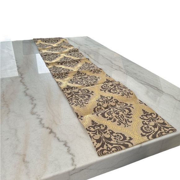 Pier 1 Imports Gold/Brown Table Runner - Picture 2 of 3